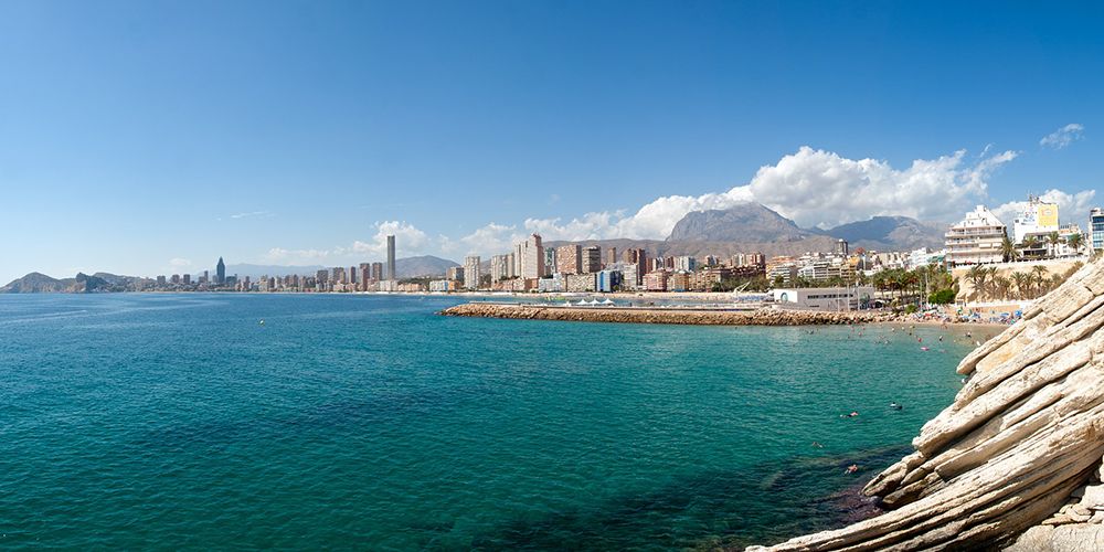 Vista de la costa de Benidorm