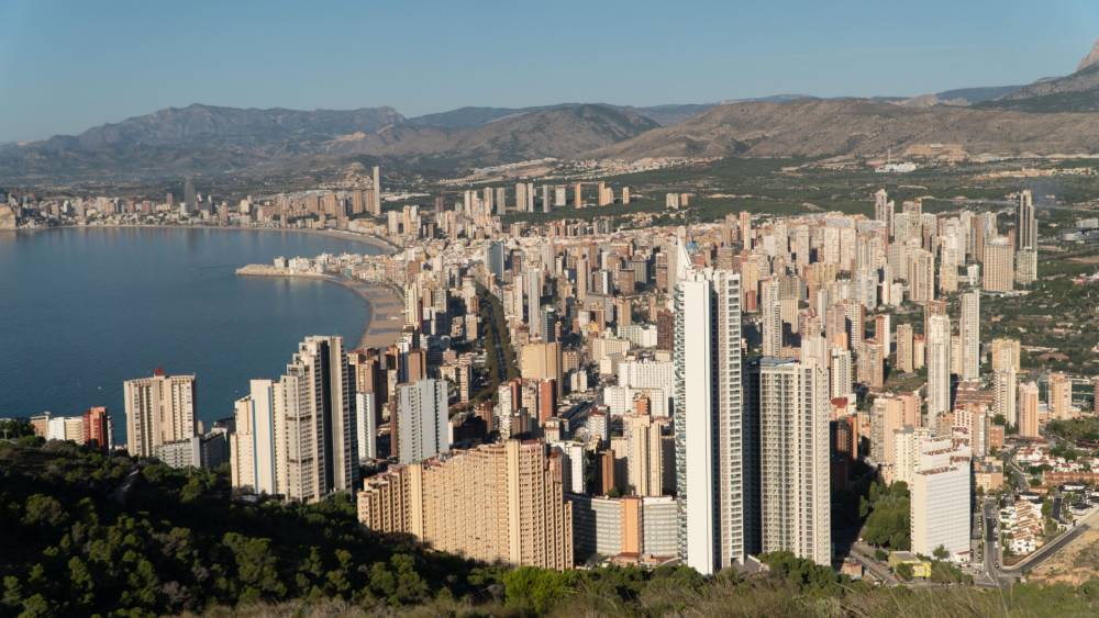 panoramic view of benidorm